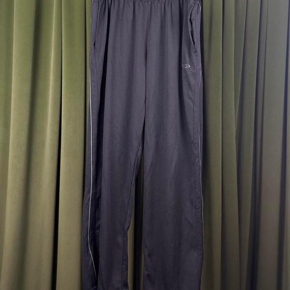 Champion C9 Womens Black Athletic Sweatpants Drawstring Mesh Pants Size L
